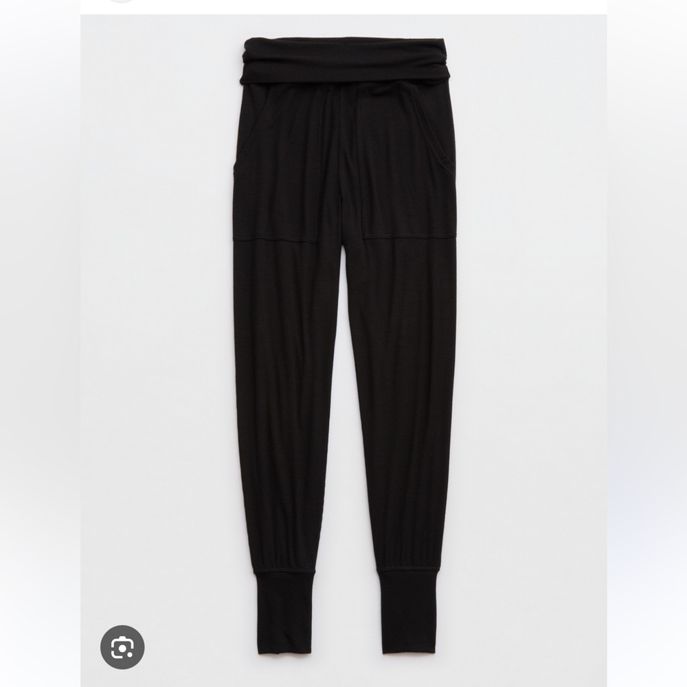 Aerie real soft fold over jogger ribbed